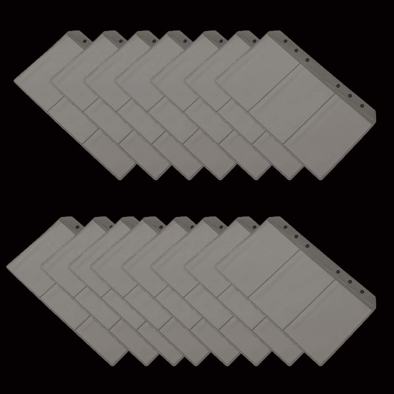 Chris.W 15pcs Translucent 6 Holes Business Cards Holder Plastic A6 Binder Pockets Storage Bag Notebook Refills Filler Organizer(Personal Size) - Image 2